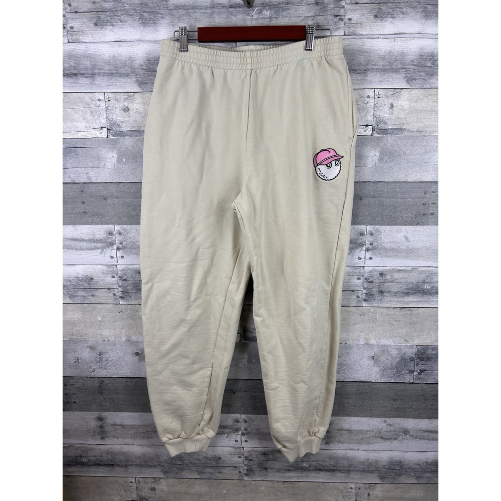Wind And Sea Malbon Golf Women's Large Beige Sweatpants
